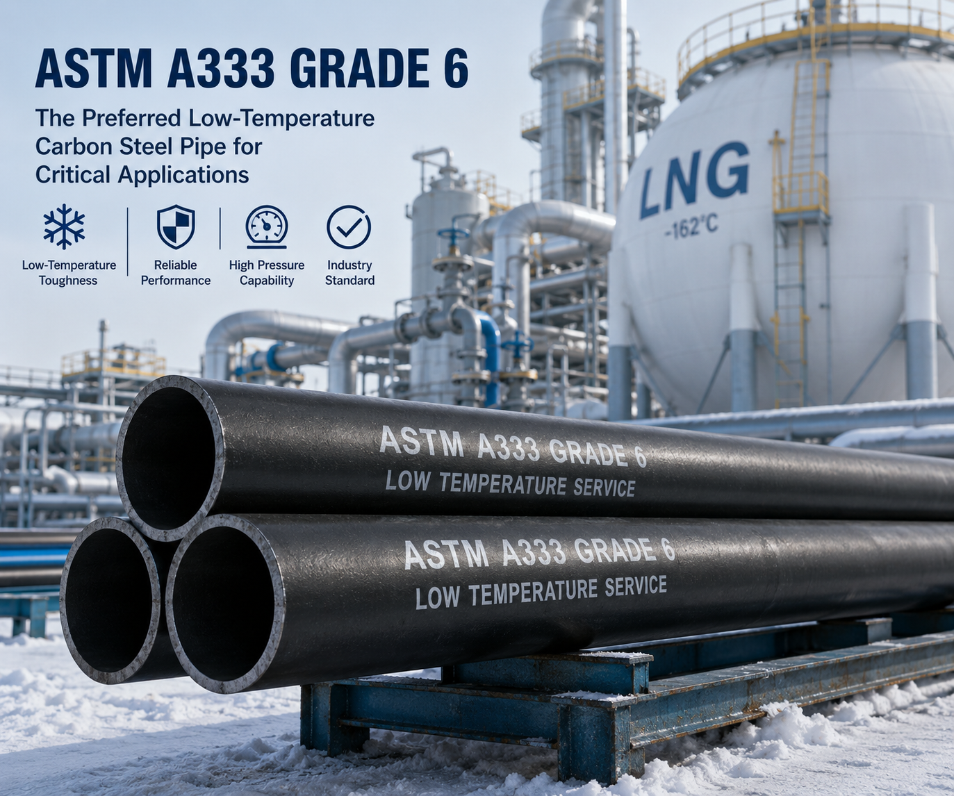 ASTM A333 Grade 6: The Preferred Low-Temperature Carbon Steel Pipe for Critical Applications