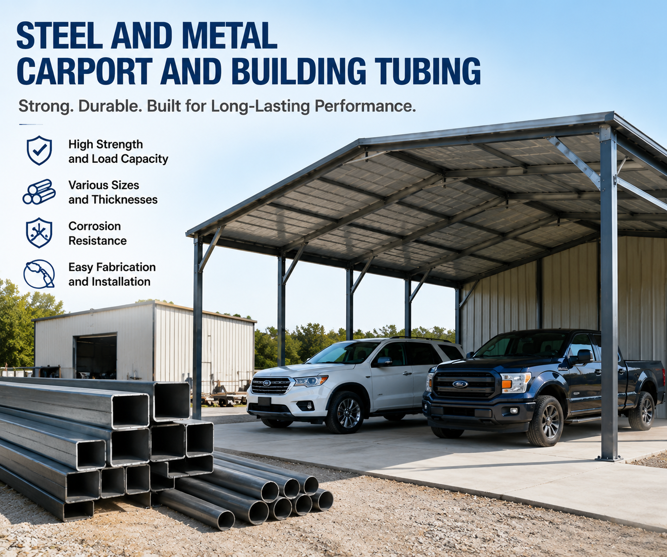 Steel and Metal Carport and Building Tubing: A Strong Structural Solution for Modern Construction