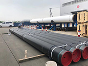 In which fields are epoxy powder-coated steel pipes commonly used in industrial projects